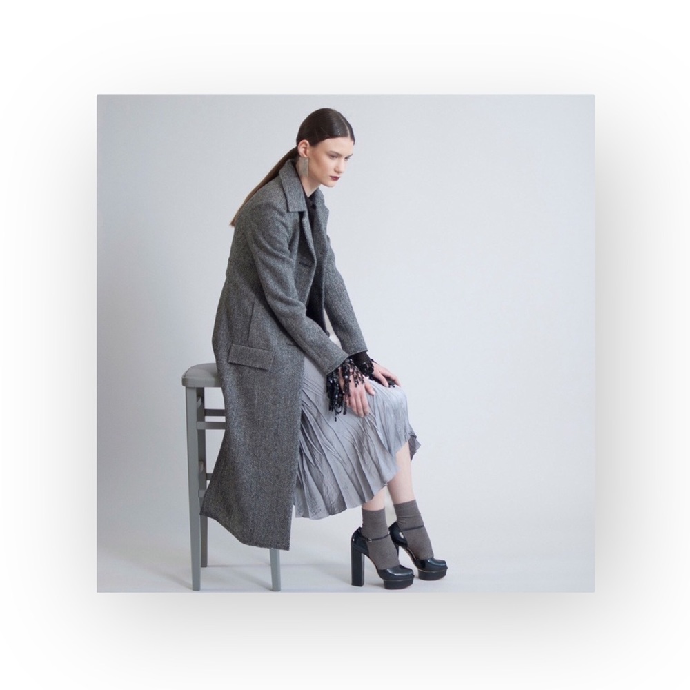 Luxury: Isa Arfen Ready To Wear ꧁ That 90'S Shirt Plaid Wool Sequins ꧂ Hot Choco